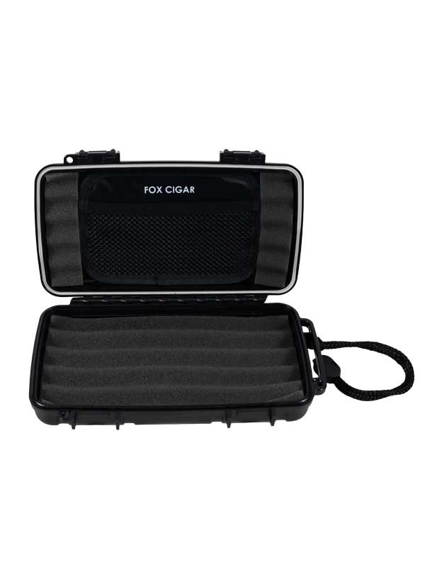 Fox Travel Humidor (Black with Brown Label)