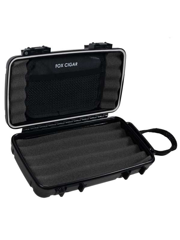 Fox Travel Humidor (Black with White Label)