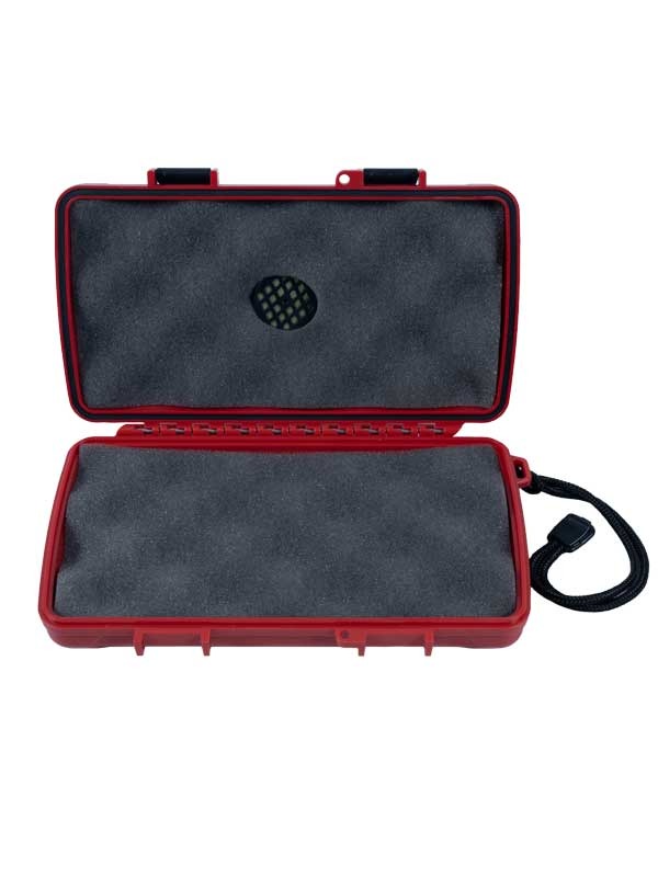 Fox Travel Humidor (Red with Black Label)