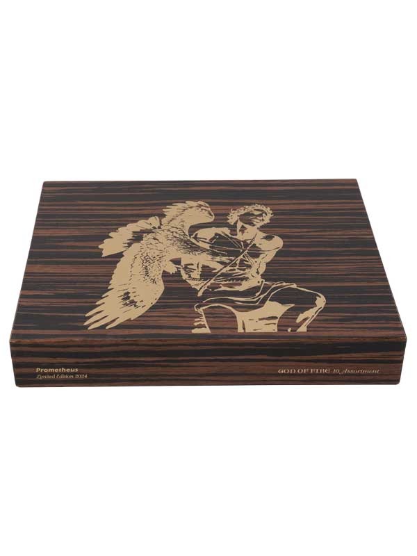 God of Fire KKP Never Back Down 10 Cigar Assortment Macassar Ebony